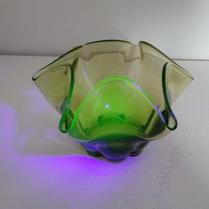 Ducan Miller Handkerchief Chartreuse Uranium Vase